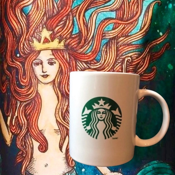 Starbucks 2012 White Ceramic Mermaid Logo Coffee Mug Cup 10 oz - Picture 1 of 9
